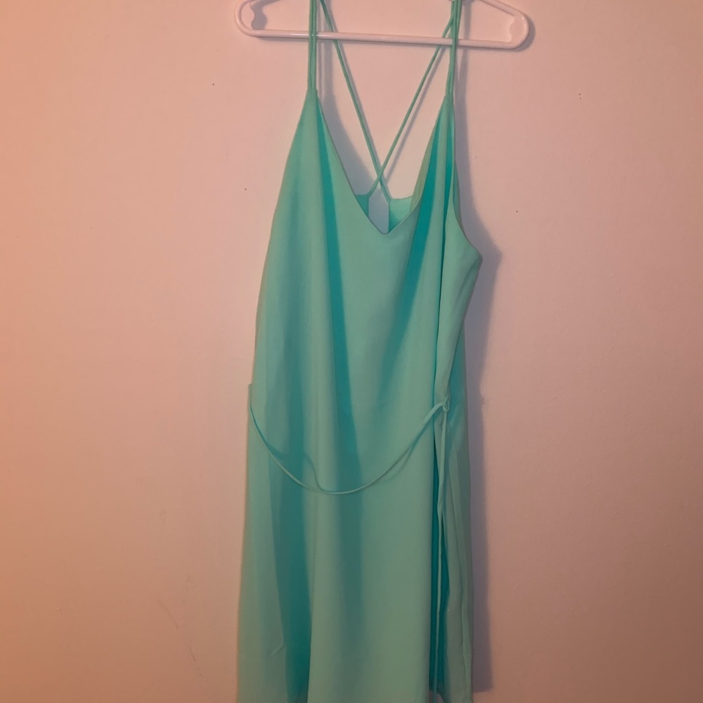 Teal mini dress